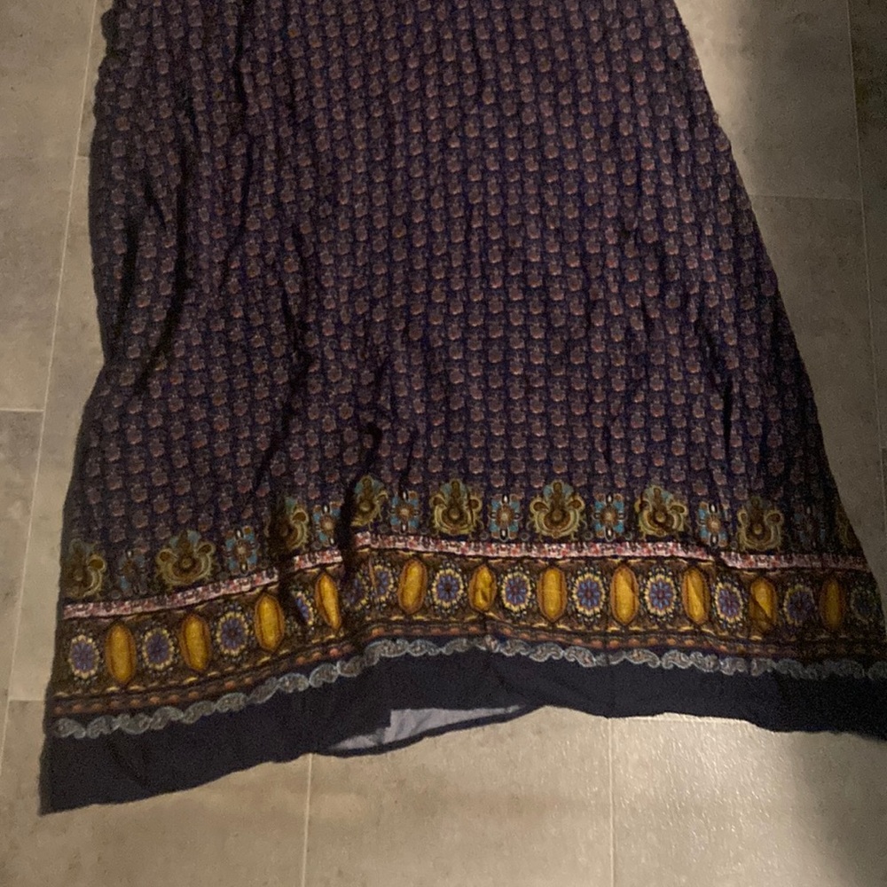 Forever Elegant Blue and Yellow Maxi Dress - Picture 5 of 16